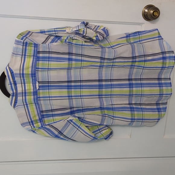 American Eagle Outfitters Favorite Shirt Sz 14 Plaid with Button Up Sleeves - Picture 6 of 6